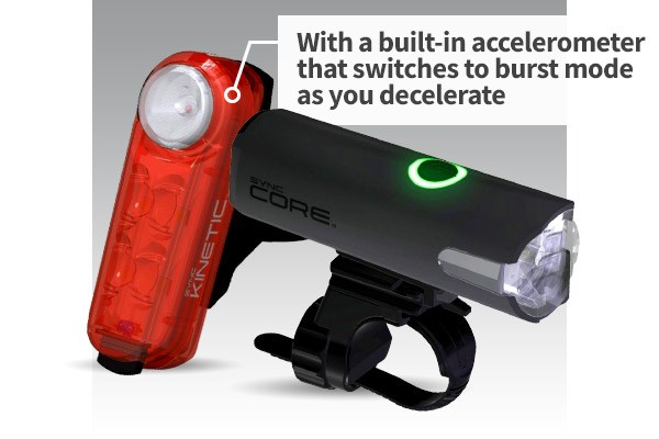 Cateye sync core kinetic front and rear light